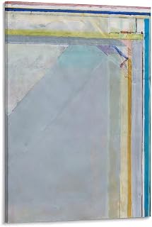 JIANPIN Richard Diebenkorn Placard Ocean Park Prints Canvas Famous Paintings, Wall Art Posters, Decorative Hanging Pictures Home Decor Poster Wall Art Hanging Picture Print Bedroom Decorative Painting