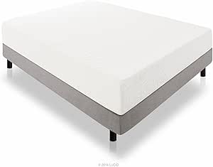 LUCID 12 Inch Gel Infused Memory Foam Mattress - CertiPUR-US Certified - 10-Year Warranty - Queen