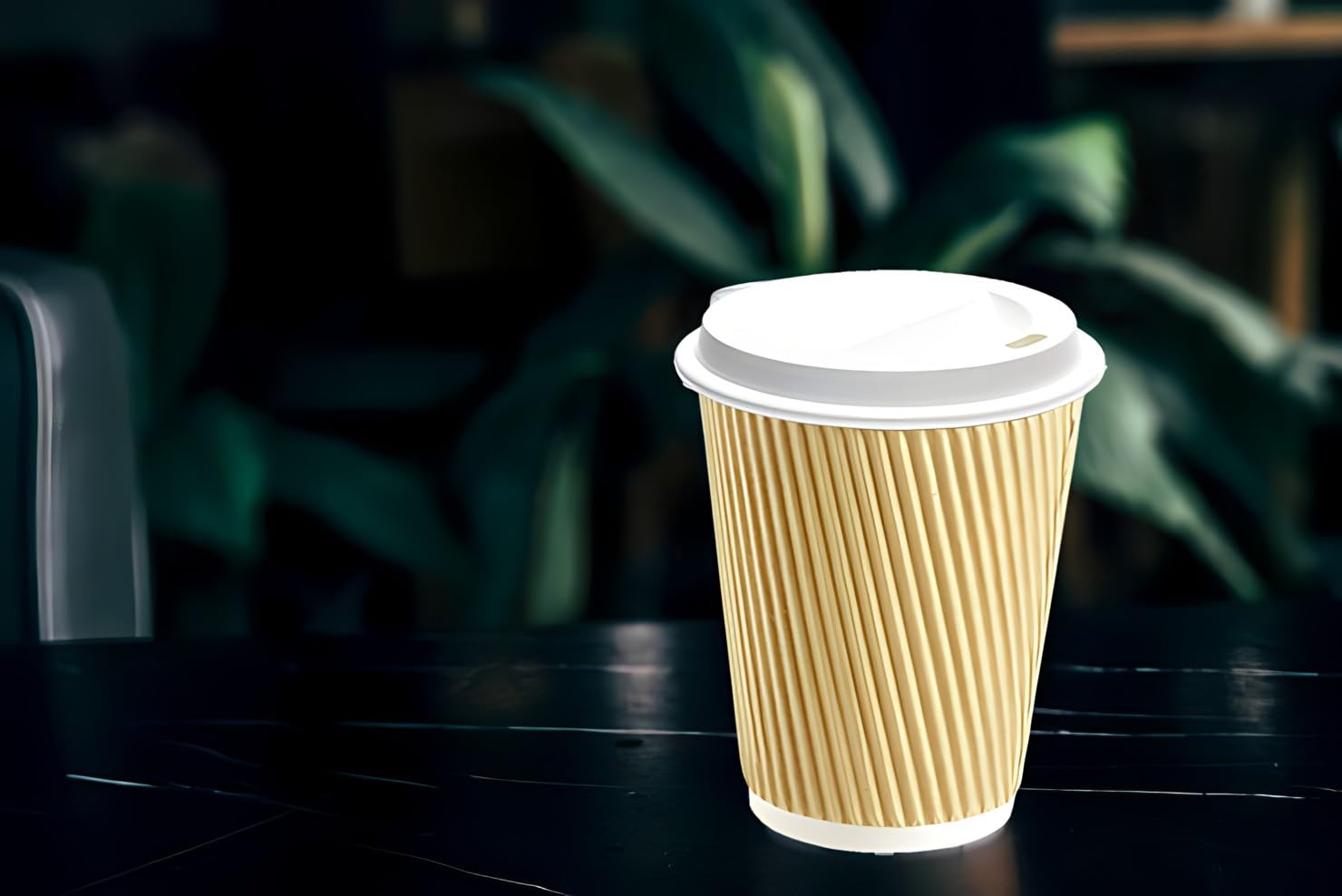 Filiżanki do kawy 350 ml izolowane papierowe kubki z papieru pakowego 3-warstwowe, jednorazowe, izolowane kubki papierowe do herbaty, kawy, cappuccino, gorących napojów (1000 filiżanek)