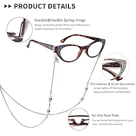 EYEURL 4-Pack Cat Eye Reading Glasses for Women Blue Light Glasses Fashion Computer Readers with Spring Hinge Anti-Glare Readers for Women 2.0