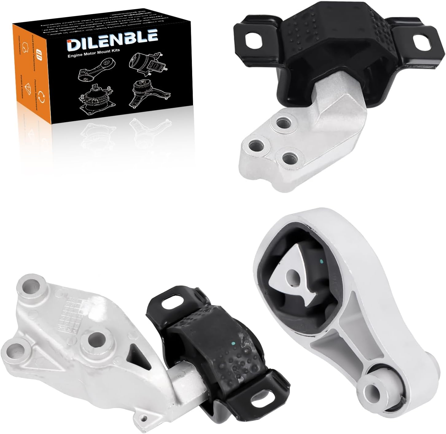 Engine Motor Mount & Trans Mount Replacement for Mercedes-Benz C230 2006 2007, C280 2006 2007, C350 2006 2007, C43 AMG 1998 1999 2000, Engine Mount Set of 2 Replaces OE# 9562 A7072HY A7073 EM-9562