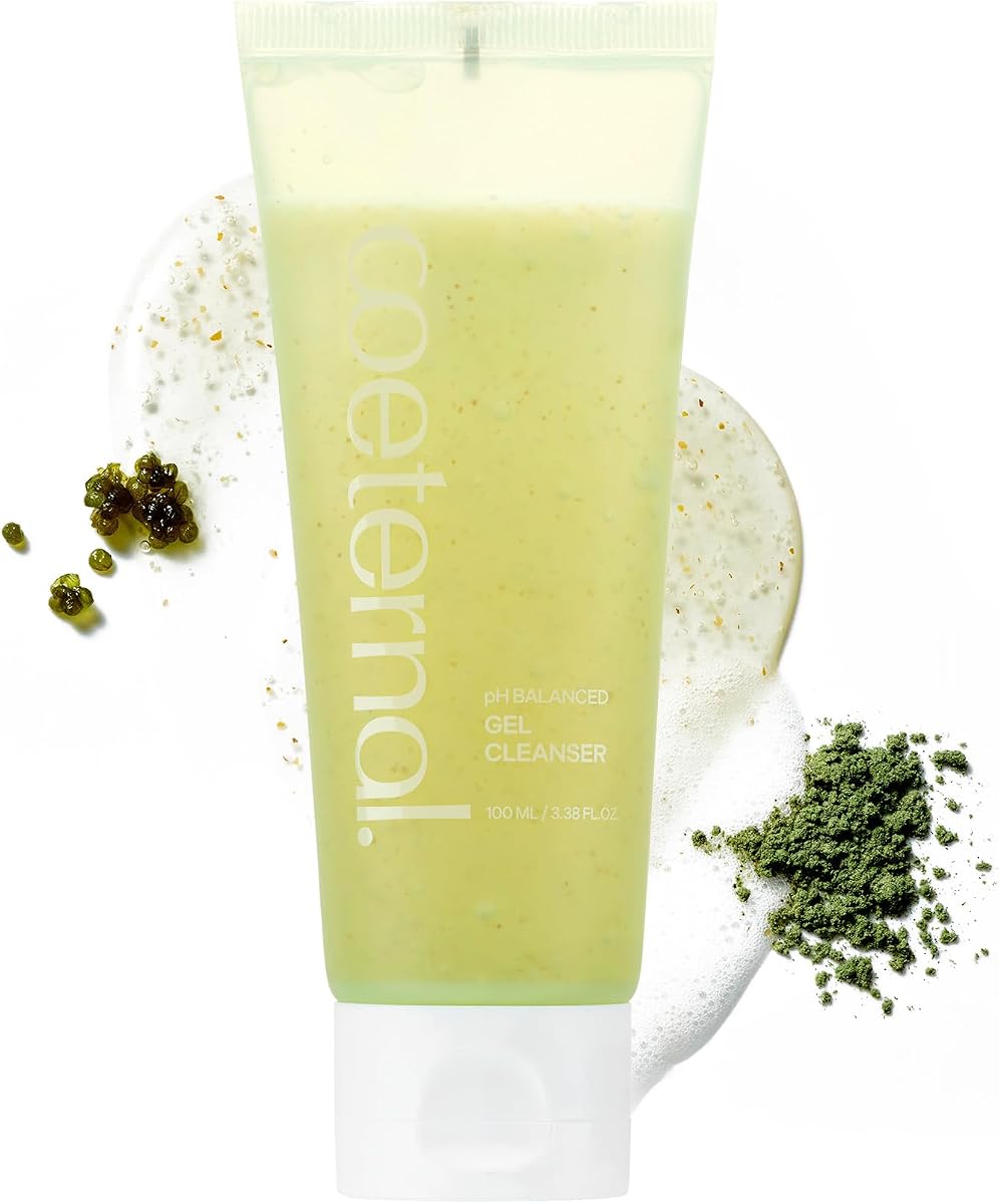pH Balanced Gel Cleanser, Hydrating Korean Foaming Face Wash with Algae11 & Kelp Powder, Gentle Deep Cleanser for Oily or Sensitive Skin, Non-Comedogenic K-Beauty, 100ml / 3.38 fl.oz.