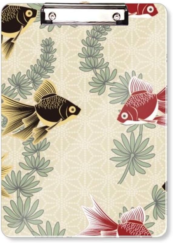Goldfish Water Weeds Japan Clipboard Folder Writing Pad Backing Plate A4