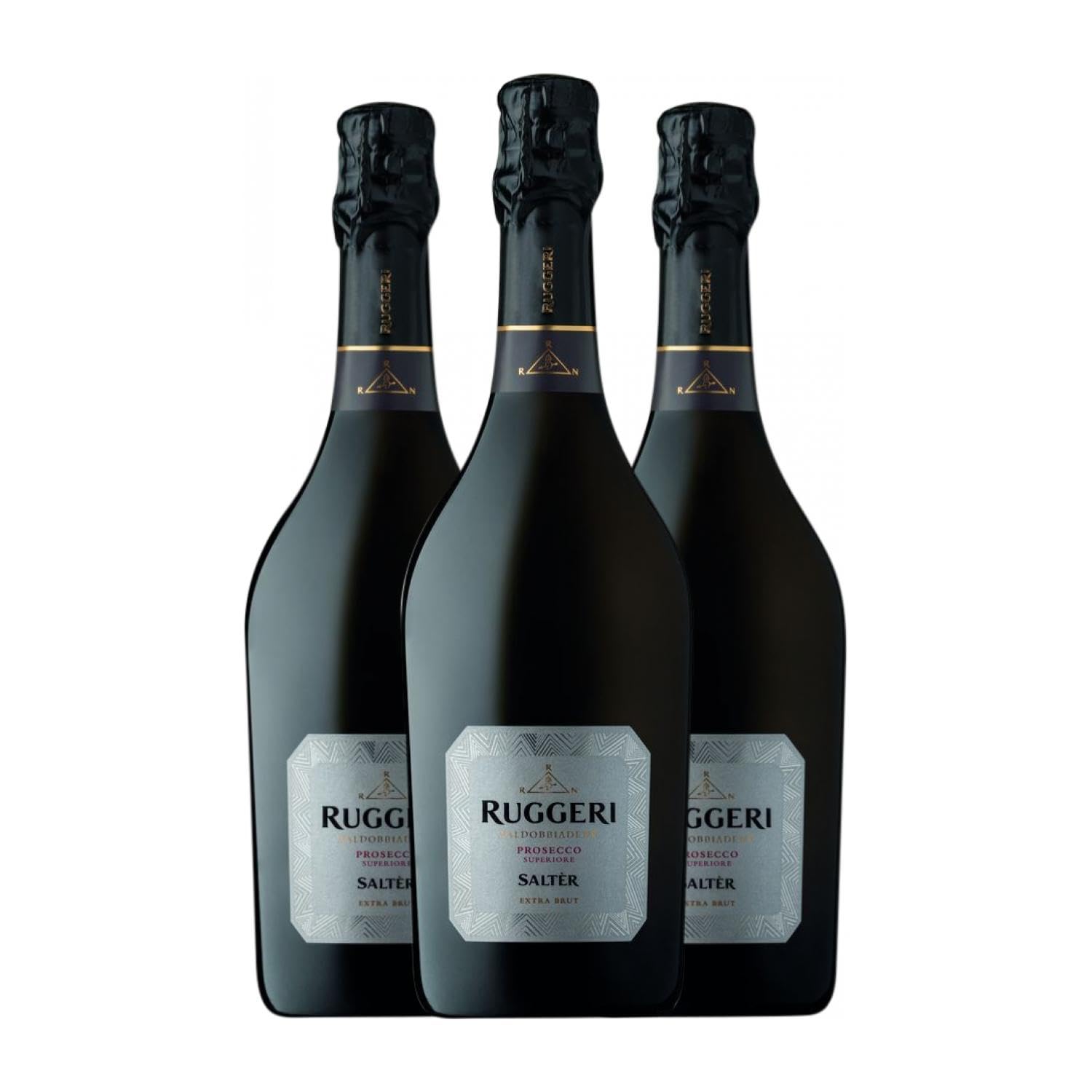 Ruggeri Salter Glera Extra Brut Prosecco di Valdobbiadene Superiore di Cartizze 75 cl Weißer Sekt (Karton mit 3 Flaschen von 75 cl)