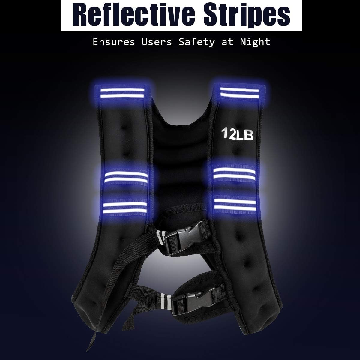 GYMAX Weighted Vest, 12lbs/20lbs Strap Adjustable Weight Vest Workout Equipment Men and Women for Strength Training, Running, Fitness (12) : Sports & Outdoors