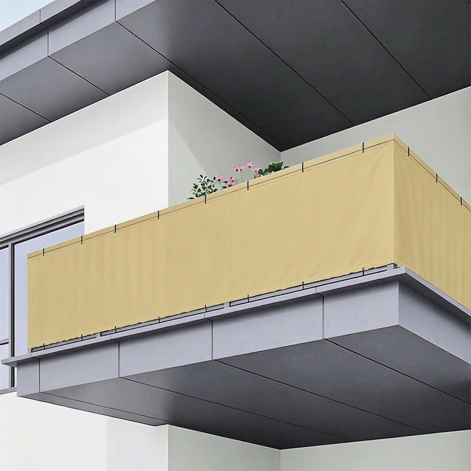 Cache balcon brise-vue imperméable 150x900 écran intimité résistant UV patio