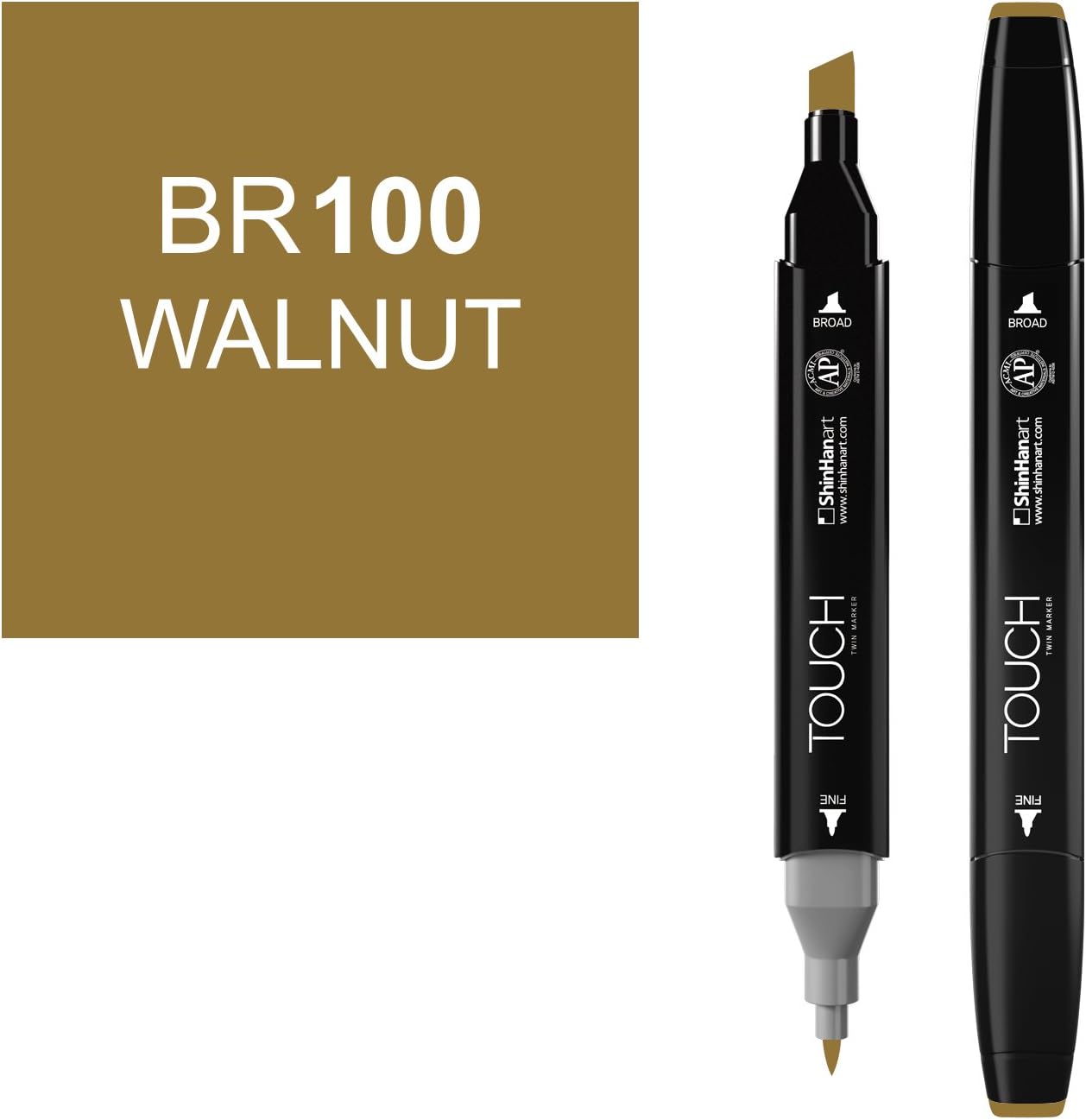ShinHan Touch Twin Marker - BR100 Walnut