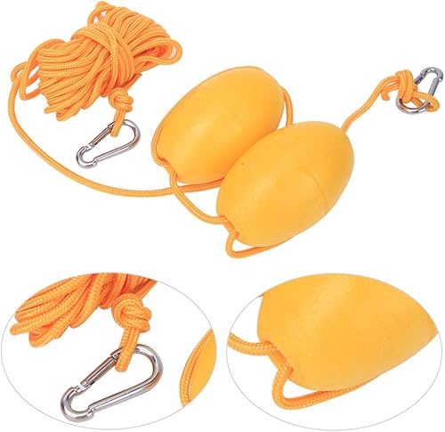 Miniatura 7 de Qiilu Ps5 Replament Parts Válvula Herramienta de lapeo Kayak Barco Correa Cuerda con Boya Bola Flotante Gancho de Acero Inoxidable para Pesca