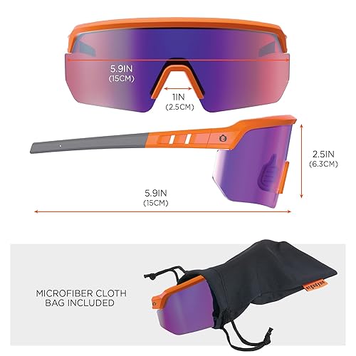 Miniatura 8 de Ergodyne Skullerz AEGIR - Gafas de sol de seguridad antiarañazos, antivaho y ANSI z87.1
