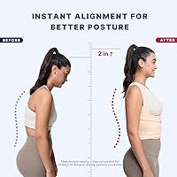 Vista 2 de Fit Geno Corrector de Postura y Soporte de Espalda para Hombres y Mujeres: Enderezador de Hombros Ajustable con Soporte Completo para el Dolor