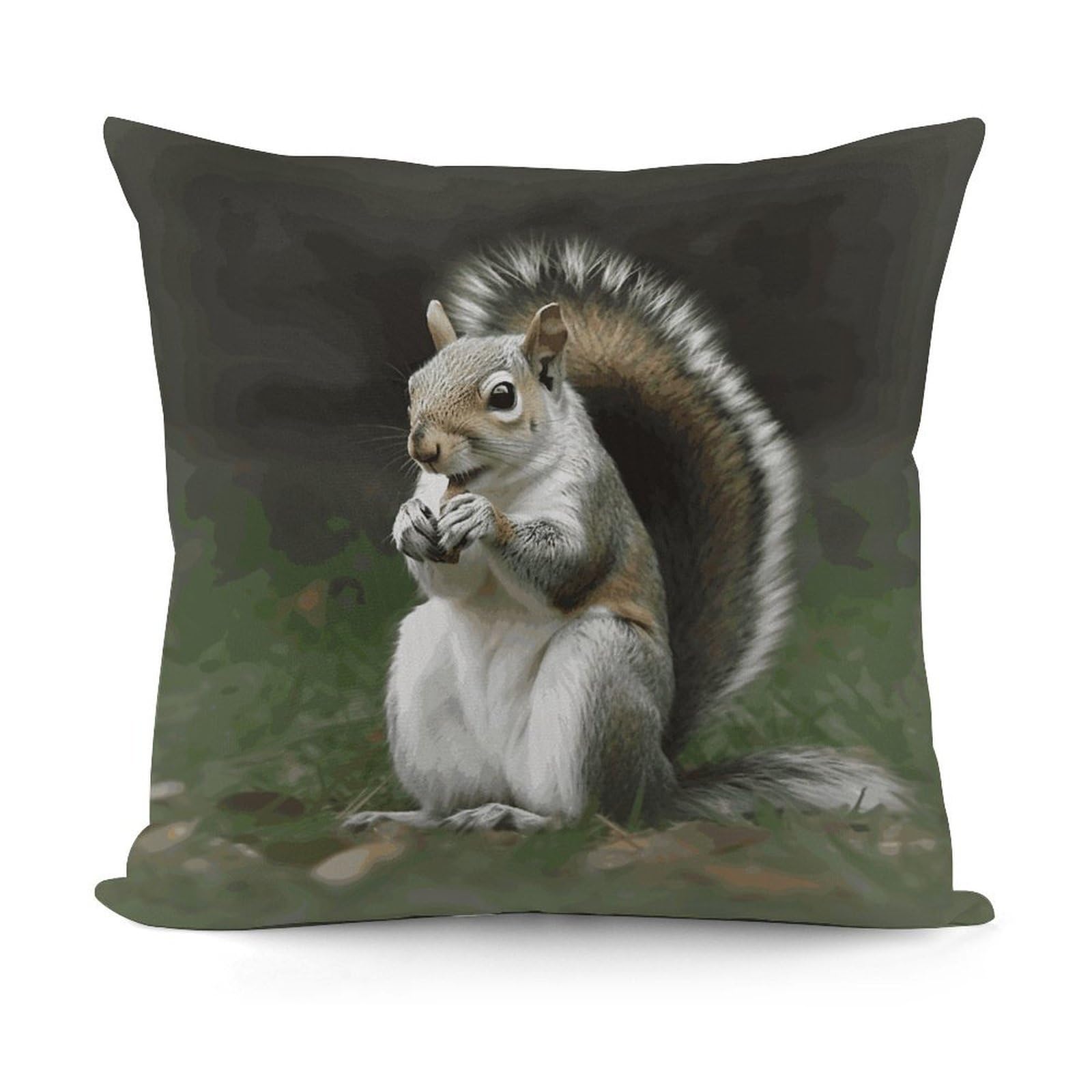 LZQPOEAS Squirrel Throw Pillow Cover 18x18 in Breathable Square Pillow Case Cozy Soft Pillowcase Protector Fashion Modern Couch Cushion Case for Living Room Bed Sofa Decor