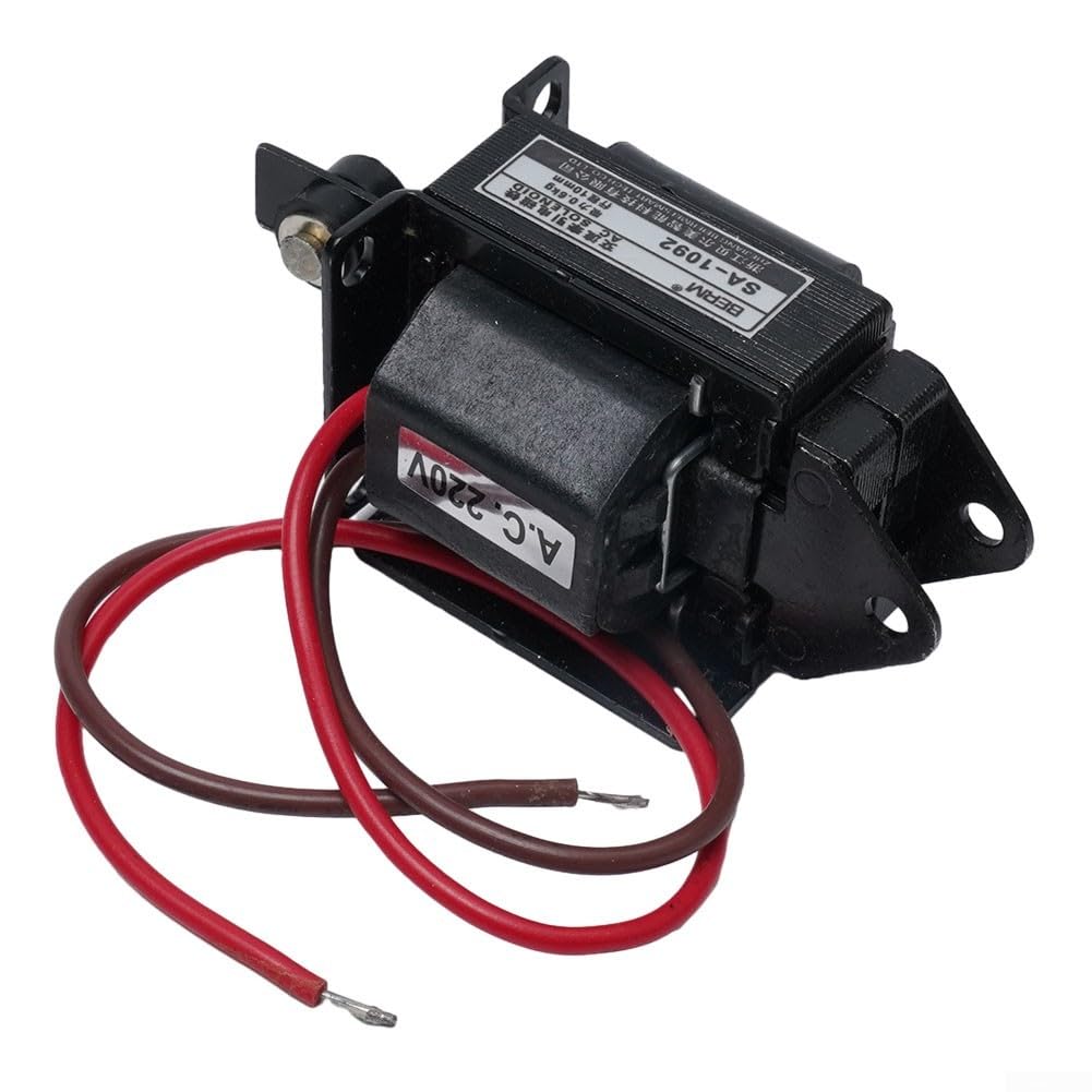 AC Solenoid Electromagnet 220V 50/60Hz SA-1092 Push Pull Electric Magnet for Traction Applications, Dual-Purpose Linear Actuator with Ti