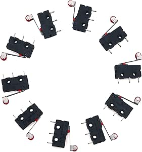 URBEST AC 250V 5A SPDT 1NO 1NC Momentary Hinge Roller Lever Micro Switches 3 Pins 10 Pcs
