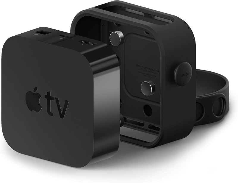 Apple TV Mount for Apple TV 4K 2021 / HD and All Models | 3 Mount Options (Magnet, Hang, Screw), Prevents overheating (Multi Mount)