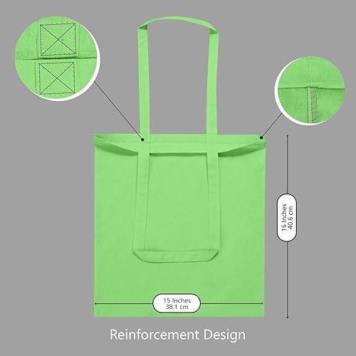 Vista 207 de TOPDesign - Paquete de 5 bolsas de algodón negro de 16 x 15 pulgadas, bolsas de tela ligeras y medianas reutilizables, adecuadas para bricolaje
