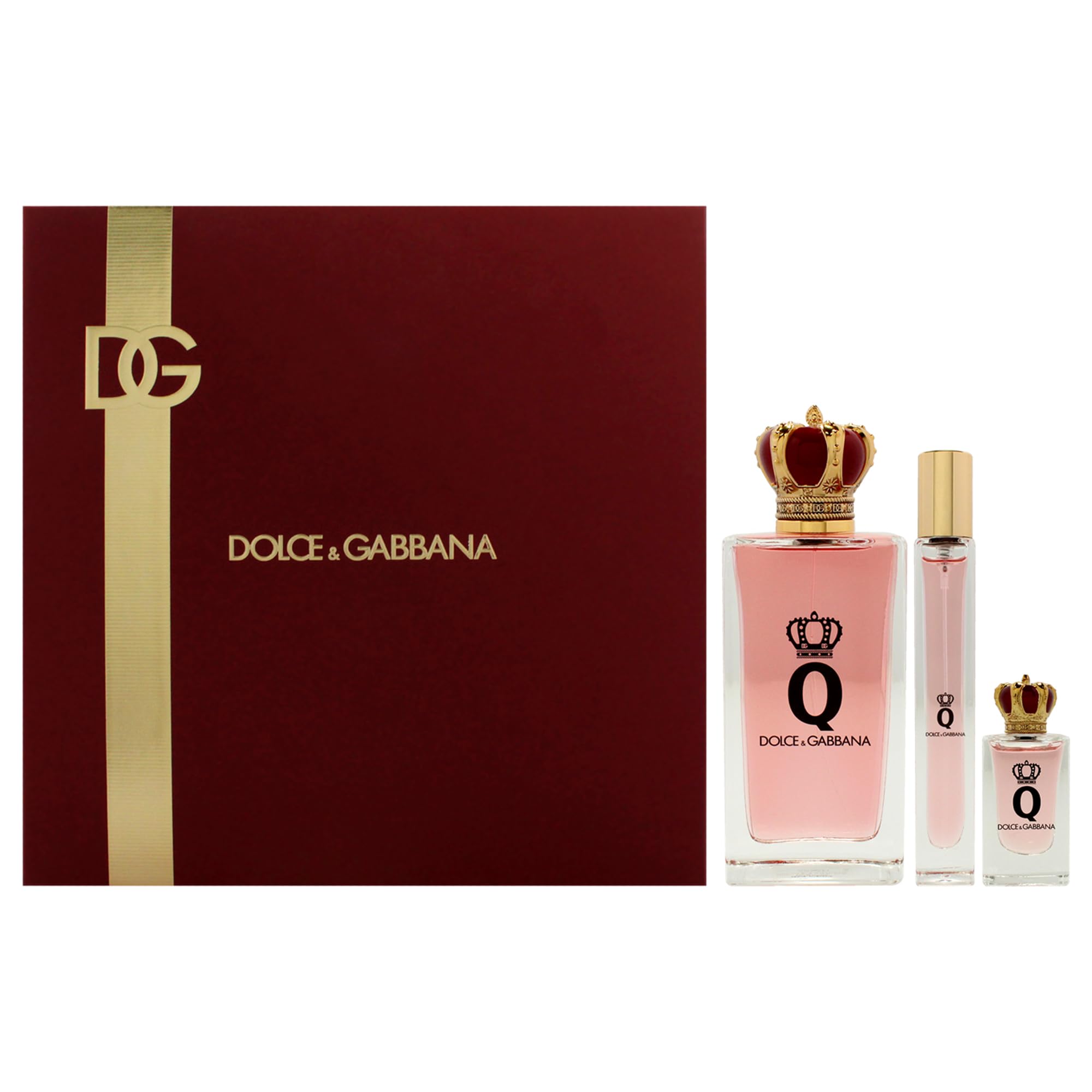 Q by Dolce and Gabbana for Women - 3 Pc Gift Set 3.3oz EDP Spray, 0.33oz EDP Spray, 0.17oz EDP Splash