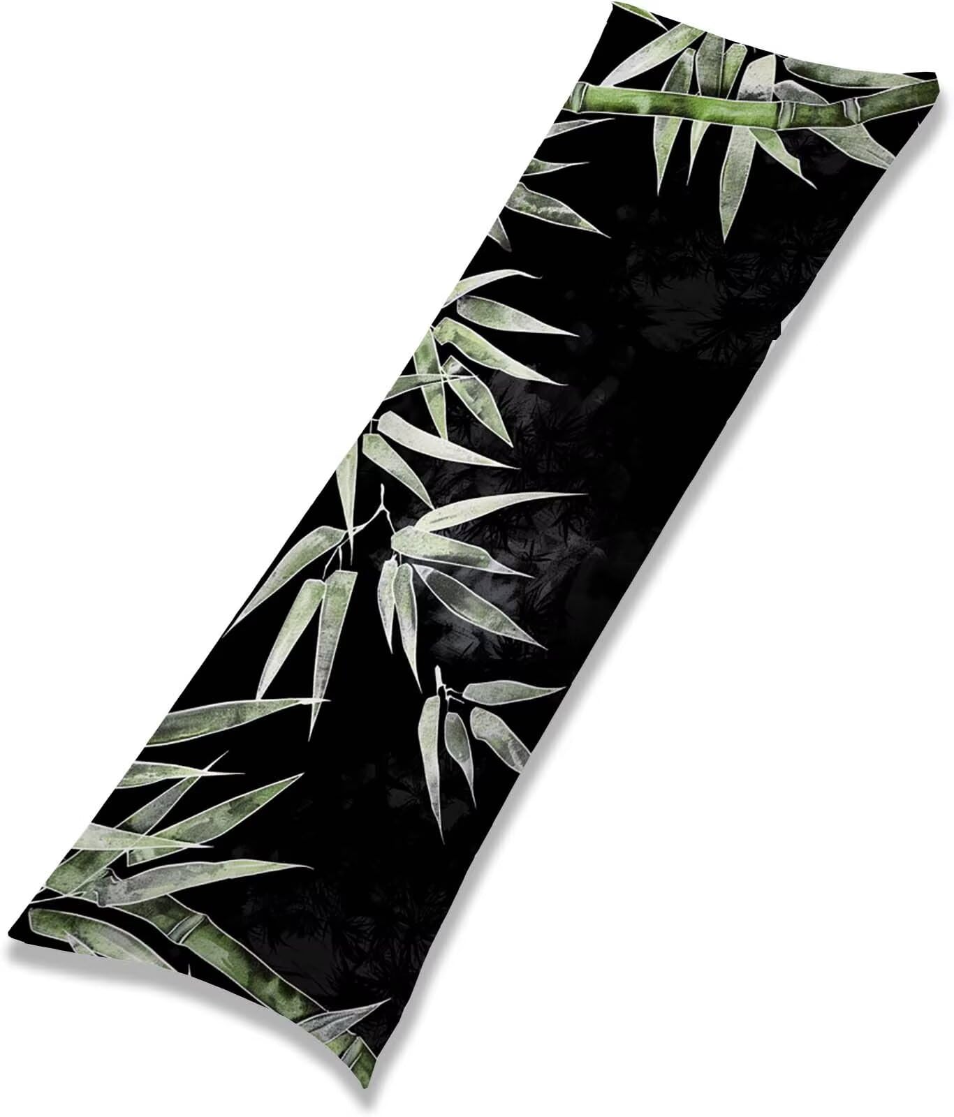 Fodera Cuscino 50 x 150 cm, Nero-23 Velluto Copricuscini Letto, | con Invisibile Cerniera, Morbida e Traspirante, per biancheria da letto, divano, hotel, chi dorme sul fianco Bambù j-207