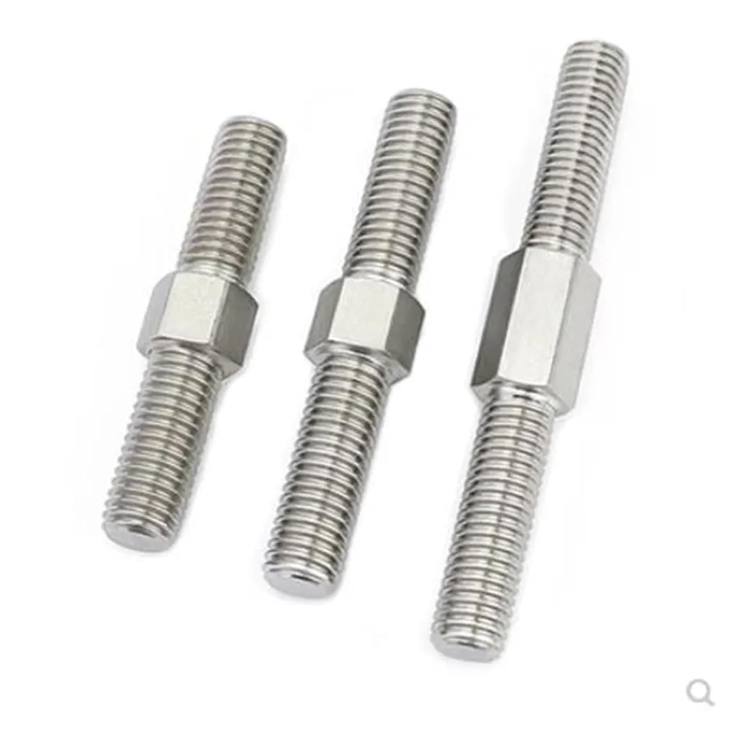 2 PCS M6 M8 Left and Right Thread Double End Thread Rod 304 Stainless Steel Stud Bolts Rod Tooth Stick Dual Head Threaded Bar(M6x60mm)