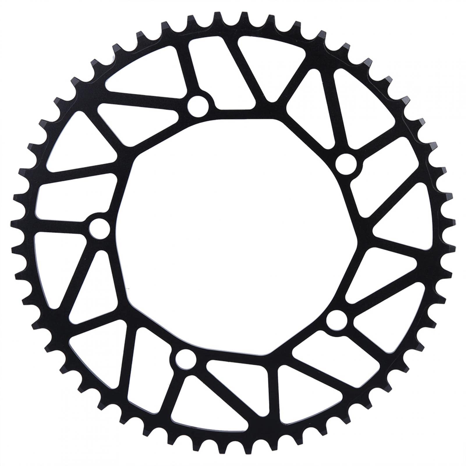 Zębatka rowerowa, 50/52/54/56/58t Zewnętrzne dodatnie i ujemne zęby Korba 130 Bcd Pojedyncza tarcza Koło łańcuchowe roweru ze stopu aluminium Wysoka wytrzymałość (52T)