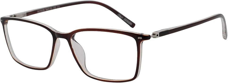 MARE AZZURO Flexible Reading Glasses Men 6.00 Strength Readers 600 Stylish Rectangular Classic Reader Glasses 6.0