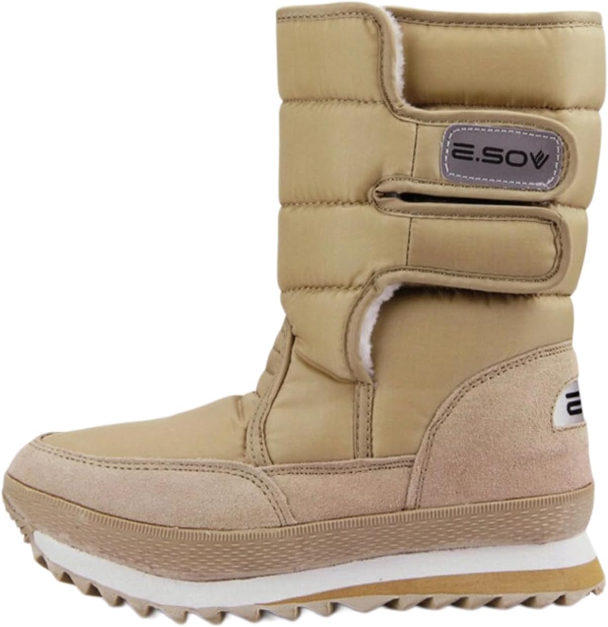 ZQW Women's Winter Snow Boots Thermal Faux Fur Lined Hook and Loop Boots Waterproof Chunky Platform Shoes Outdoor for Skiing