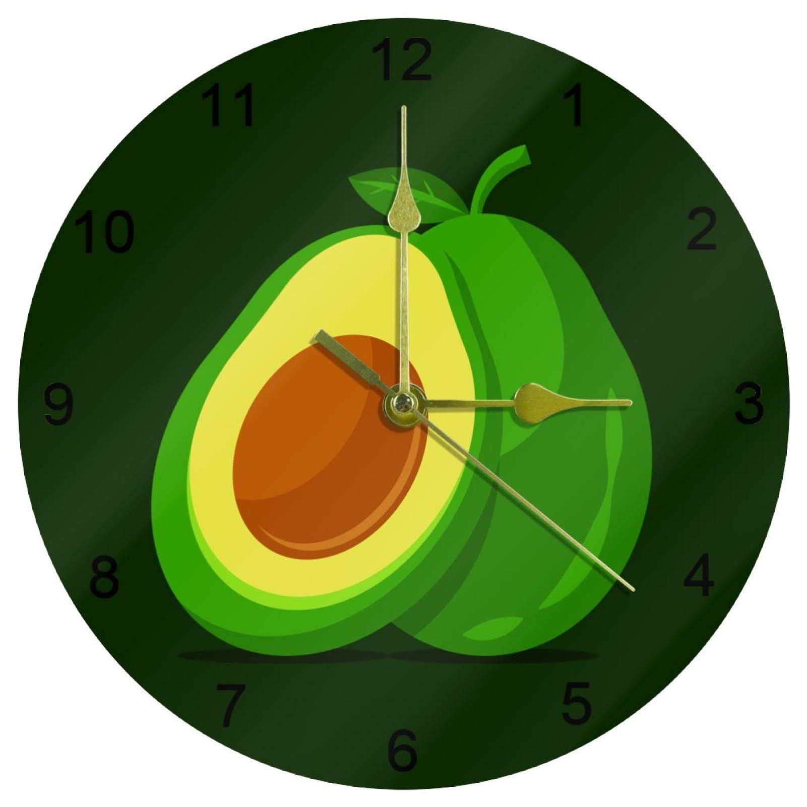Horloge murale à quartz silencieuse pour chambre et salon au design avocat