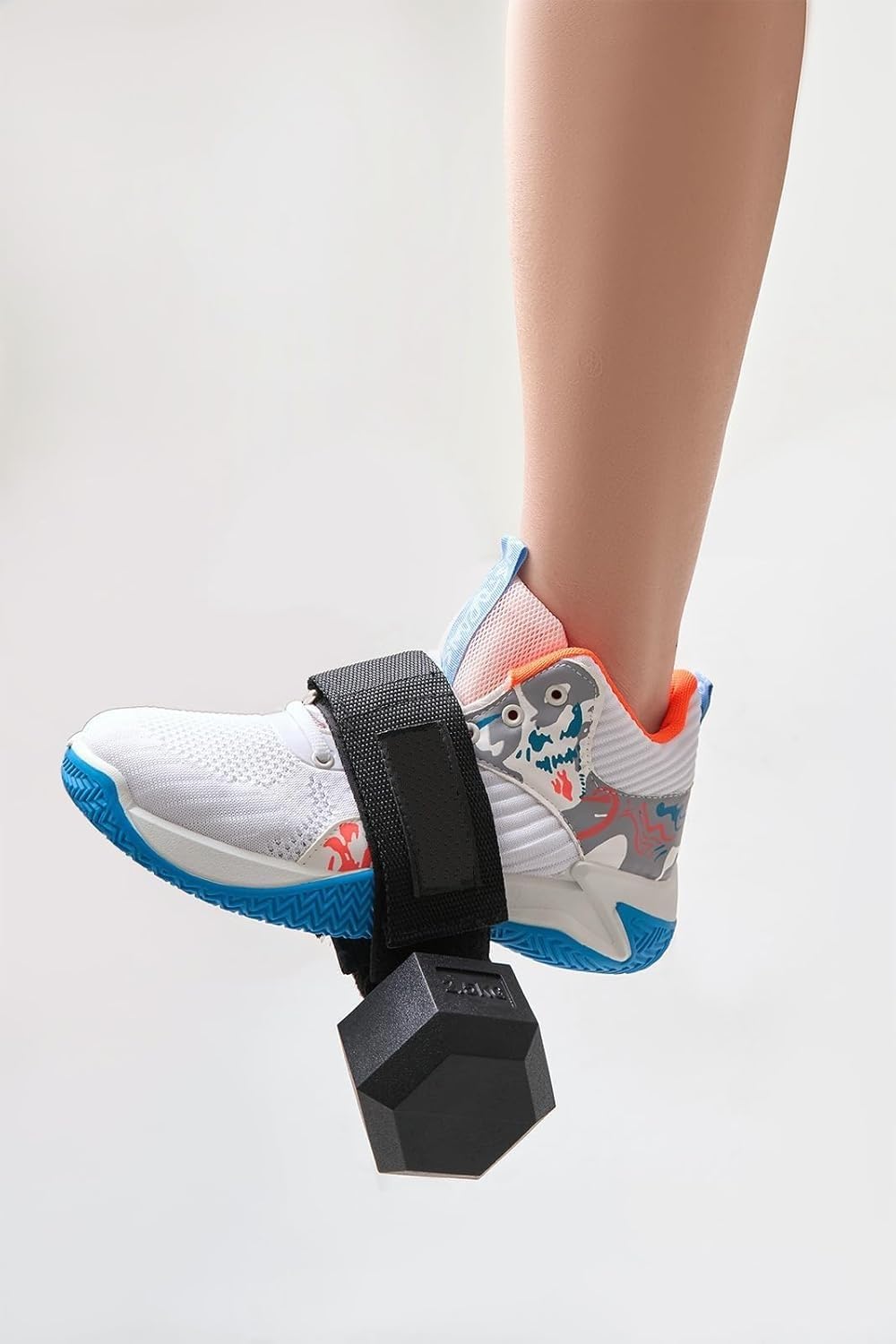 Leosportz Adjustable Dumbbell Foot Attachment Strap | Leg Strength Training Support | Ankle Strap for Foot, Leg, Glute Exercise | Dumbell Attachment for Men and Women (Black) 3