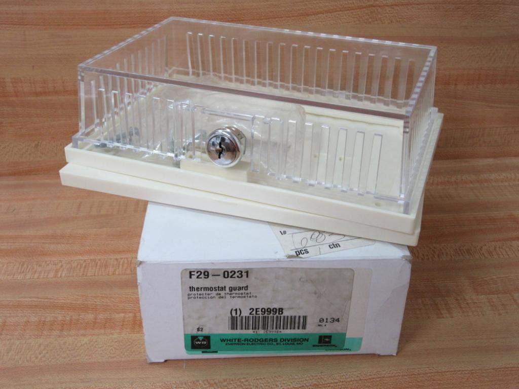 White-Rodgers F29-0231 Thermostat Guard, Ring and Solid Base, Clear, Plastic