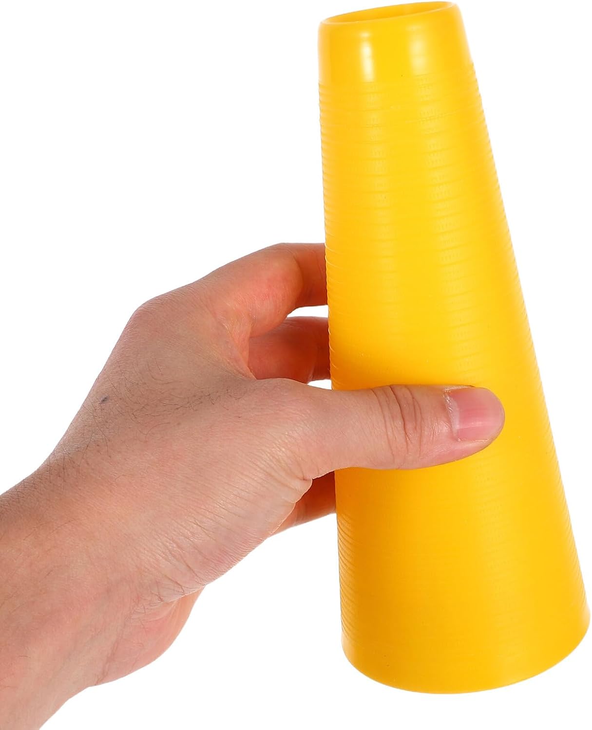 BCOATH 8pcs Plastic Yarn Bobbins Conical Spool Tubes Yellow Hard Material for Embroidery Knitting Weaving Accessories Yarn Management