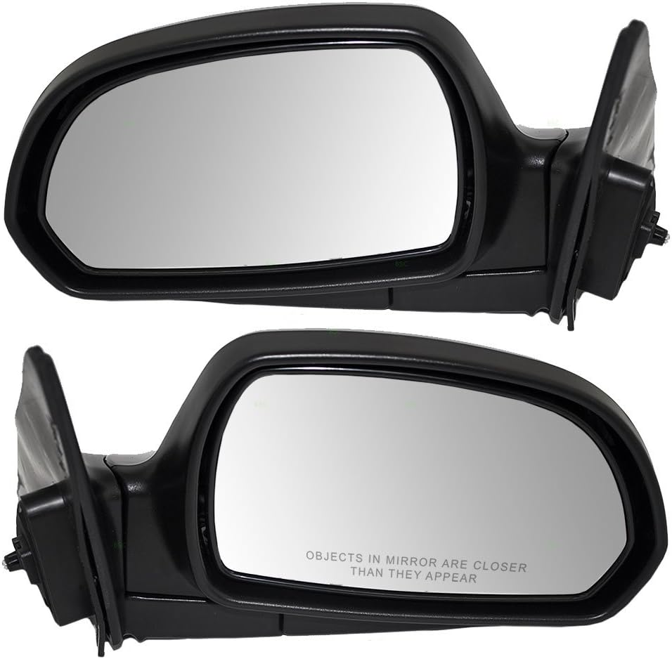 Brock Replacement Driver and Passenger Power Side View Mirrors Heated Ready-to-Paint Compatible with 2001-2006 Elantra 87610-2D130 87620-2D520