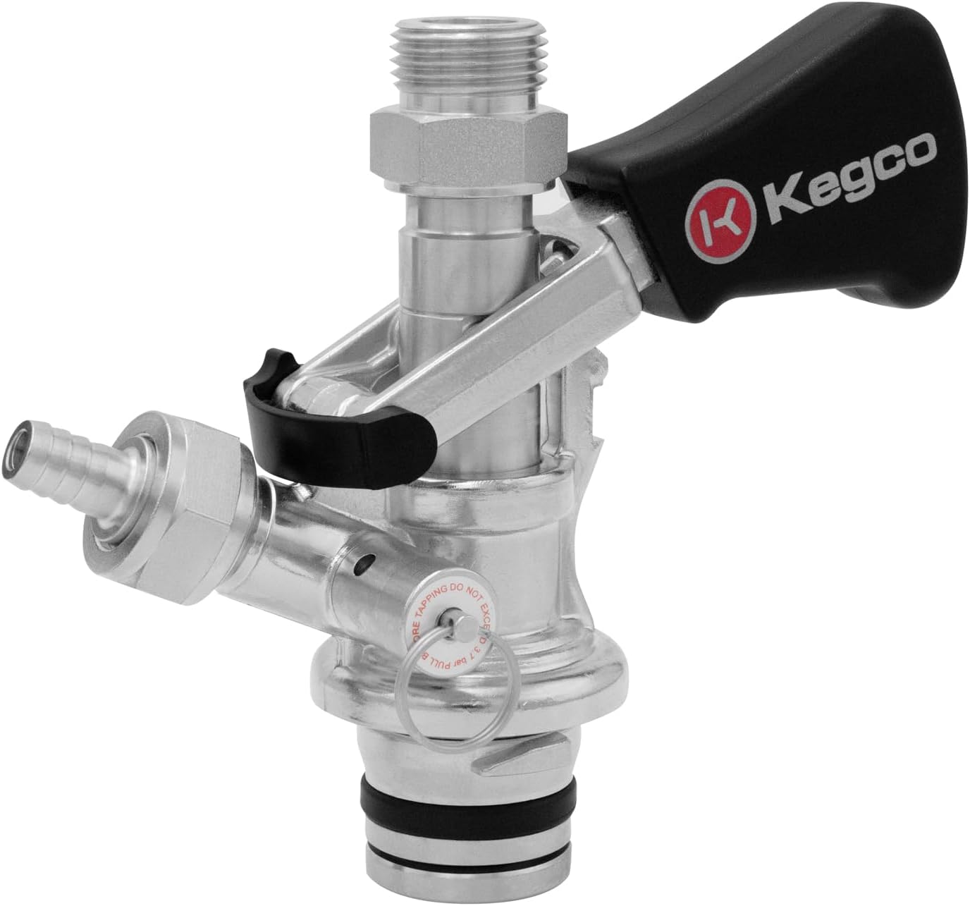 Kegco U System Keg Tap - Black Lever Handle