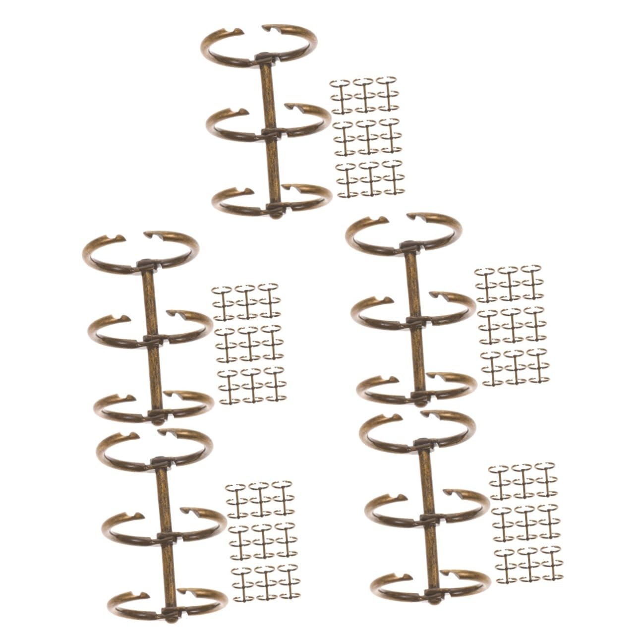 NUOBESTY 5 Set Di Raccoglitori A Fogli Mobili Con Clip in Metallo Per Ufficio Scuola Forniture Per Raccoglitori 10 Pezzi * 5