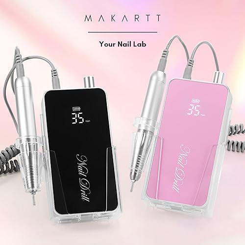 Miniatura 6 de Makartt Nouvella - Taladro de uñas profesional, máquina de limar uñas eléctrica de 35000 RPM con motor sin núcleo para uñas de gel acrílicas,