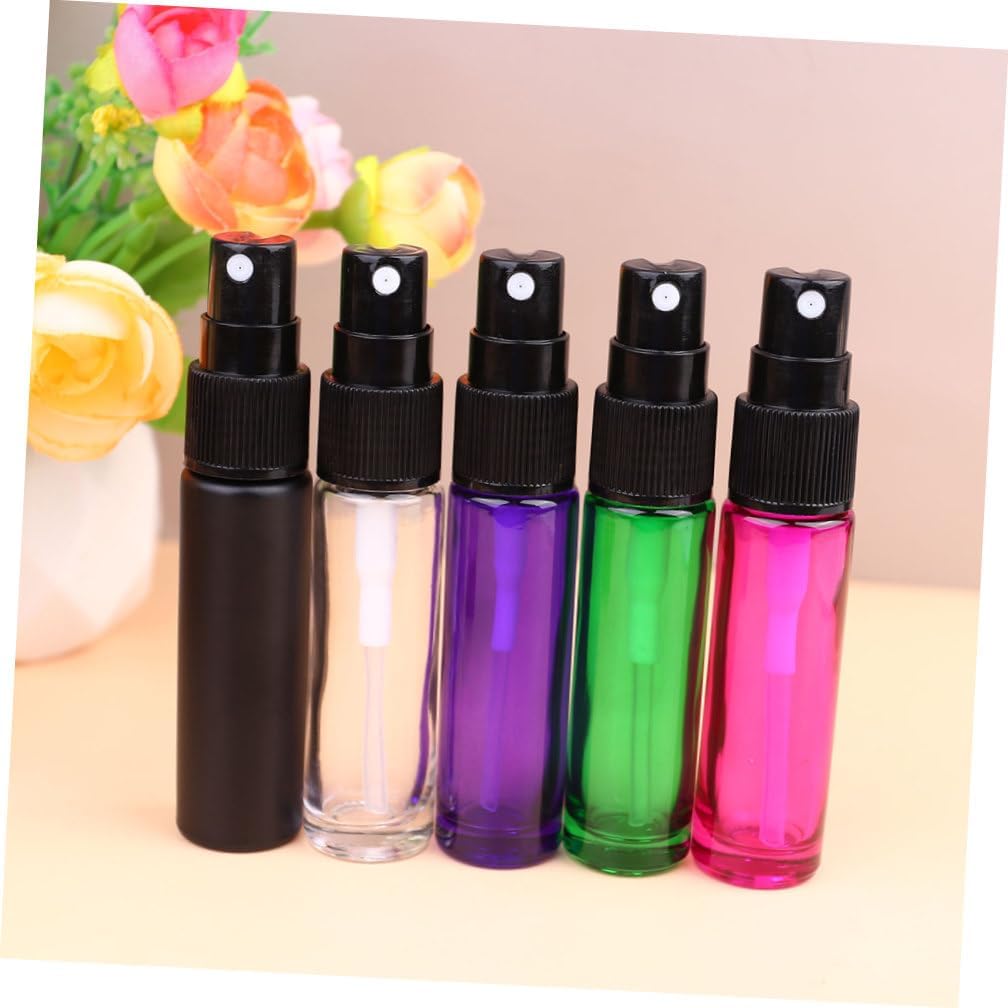 Beaupretty 20pcs Refillable Glass Atomizer Spray Bottles Portable Perfume Mist Sprayers Black for Travel Compact Design for Essential Oils and Fragrances