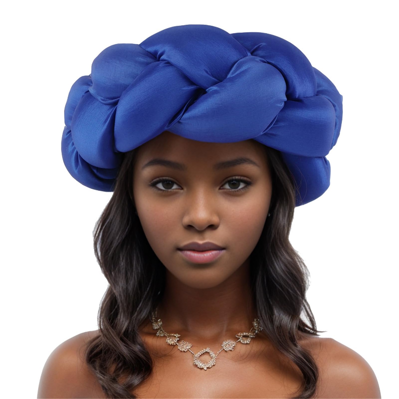 Fentency African Exaggerated Headband Big Braided Headband Turban Caps Fashion Party Hairstyle Accessory for Women All Ages