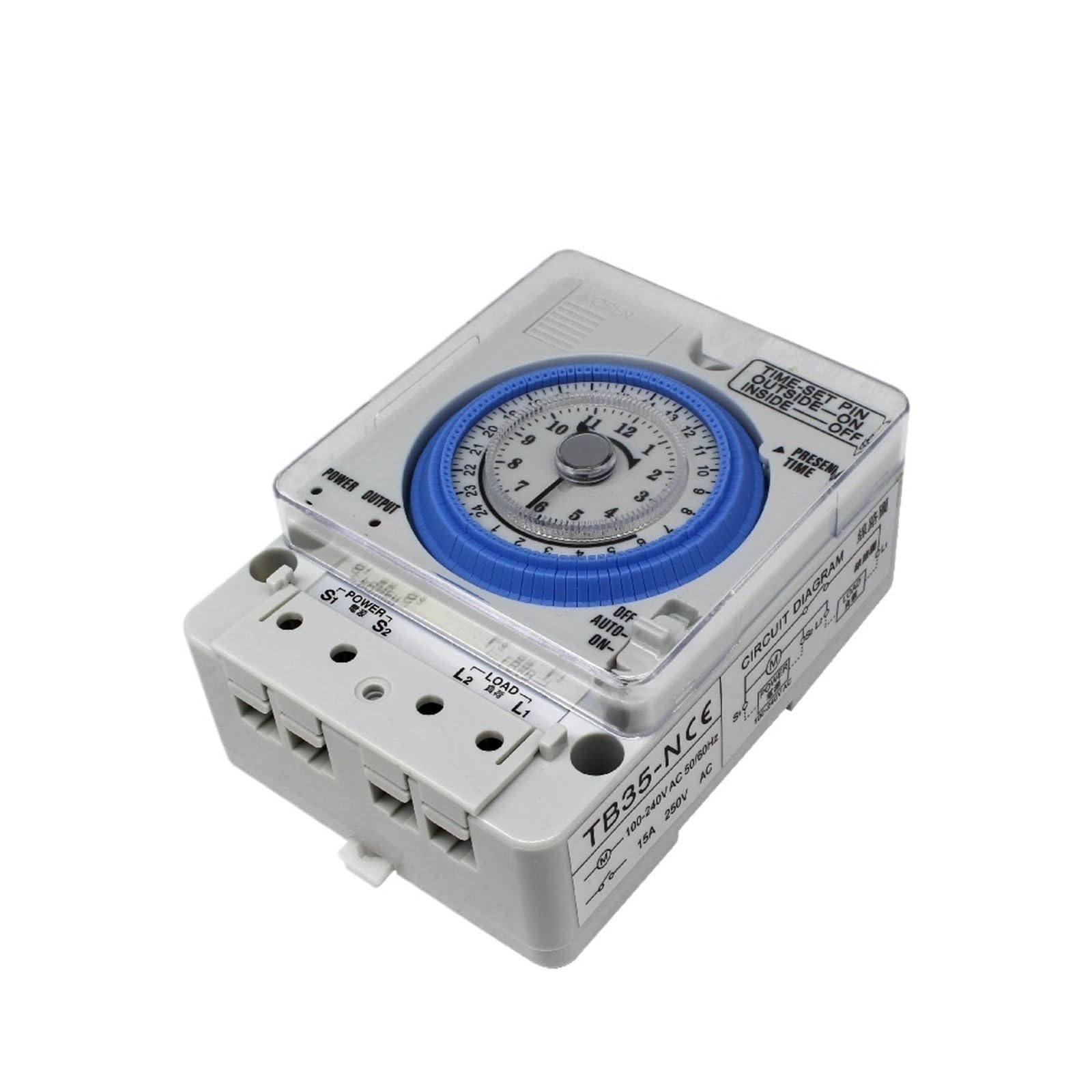 TB35N 100-240V 15A DIN-Schienen-Warmwasserbereiter programmierbare Zeitschaltuhr Zeitregler Mechanische Zeitschaltuhr