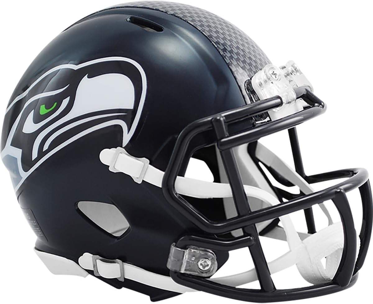Official Seattle Seahawks Riddell Speed Mini Helmet - 1/2 Scale NFL Collectible for Autographs & Display