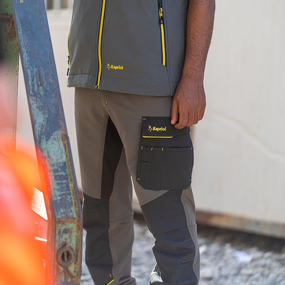 KAPRIOL - Kapriol Dynamic W, Dynamic Carpenter Trousers Grey XXL Unisex - Adulto