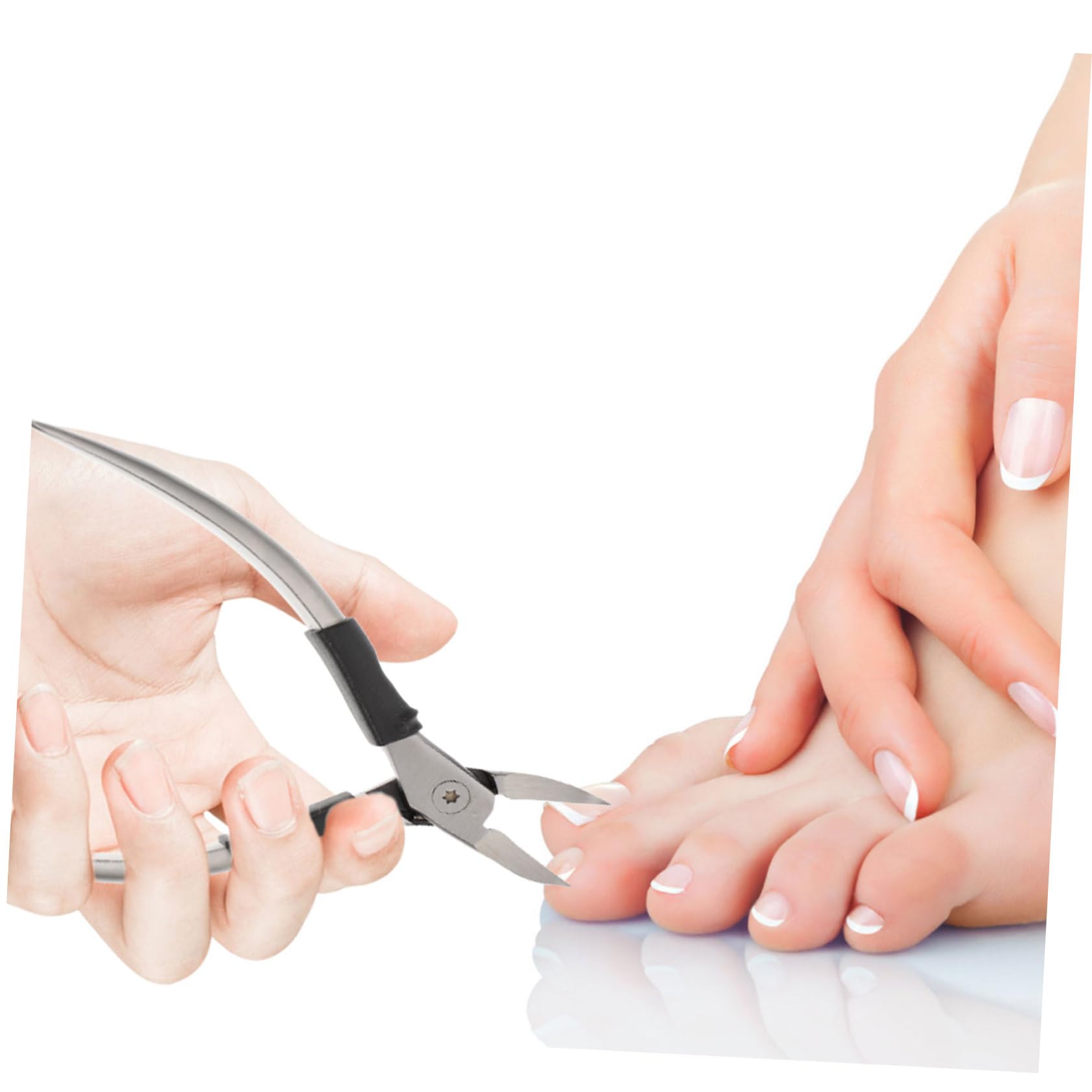 Healeved 2juegos Alicates Para Cutículas Inoxidable Profesionales Para Pedicura y Manicura Diseño Ergonómico Salones y