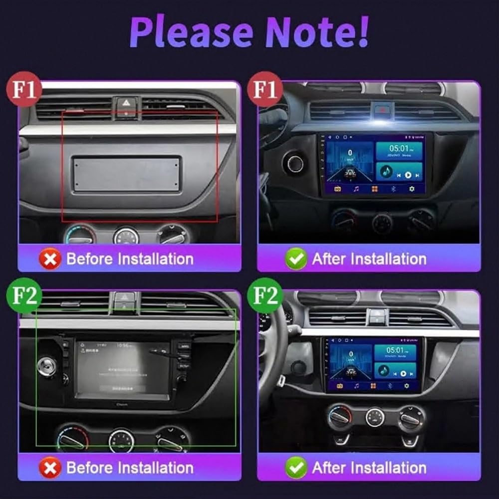 Radio Macchina Touch Screen per Kia Rio 4 2016-2020 Wireless Carplay Android Auto Stereo Auto Bluetooth Ips con Pantalla Táctil con Gps, 4 Nucleo 1G+32G
