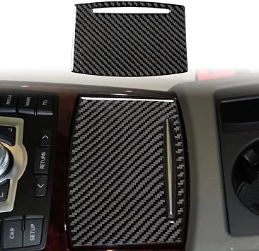 Fit for Audi A6 2005-2011 Carbon Fiber Center Console Cup Holder Trim