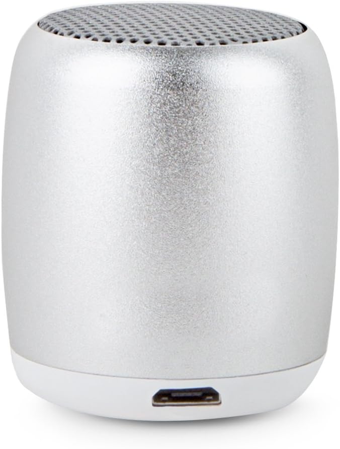 Back view of the TYLT Mini Boom Bluetooth Speaker showing the Micro-USB port