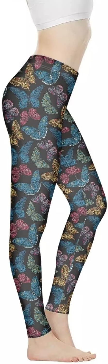 Womens Yoga Pants Full Length Seamless Workout Legging High Waist Tummy Control Running Joggers