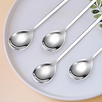 Vista 5 de A · HOUSEWARE Dessert Spoons Silverware Christmas Silver Small Stainless Steel Flatware 6 Pieces Xmas Decorative Pendants Stirring Utensils for
