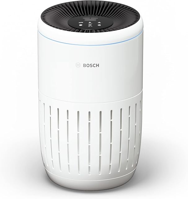 Bosch Air 2000 Oczyszczacz powietrza do 37,5 m² skutecznie usuwa zanieczyszczeń dzięki filtrowi HEPA, trybowi ciszy - odpowiedni dla alergików