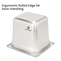 Vista 5 de Paquete de 6 bandejas de hotel, 1/6 tamaño 6" de profundidad, NSF, bandeja comercial de acero inoxidable, bandeja de mesa de vapor, bandejas