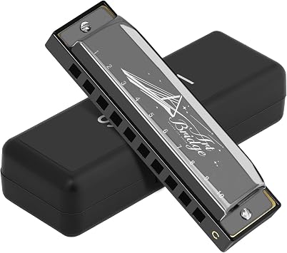 Blues Harmonica For Adults Beginners In C Key - Authentic 10 Hole 20 Tone Diatonic Mouth Organ For Soulful Melodie