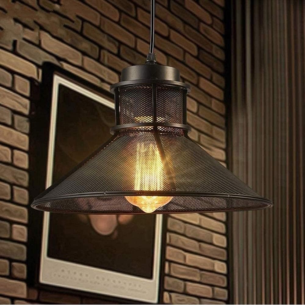Retro Country Ceiling Light, Industrial Vintage Pendant Light Nostalgically Classic Chandeliers Antique Wrought Iron Art Hanging Lamp Loft Kitchen Hallway Umbrella Droplight