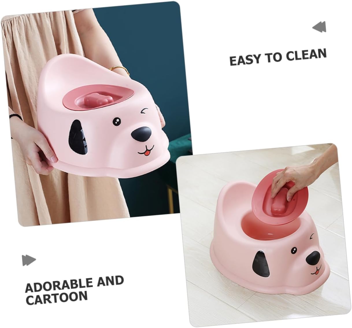 Toddmomy Travel Potty for Boys and Girls Boy Girl Potty Training Seat Toilet Handle