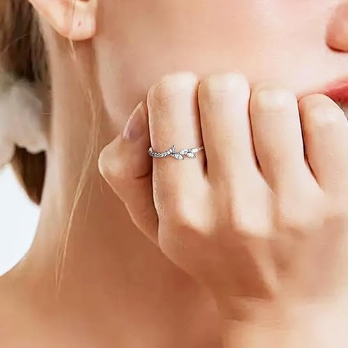 Miniatura 7 de Anillos de Banda de Eternidad de Oro GLOQUAT para Mujeres con Piedras CZ Anillos de Oro Finos Apilables Lindos Anillos de Eternidad de Diamante